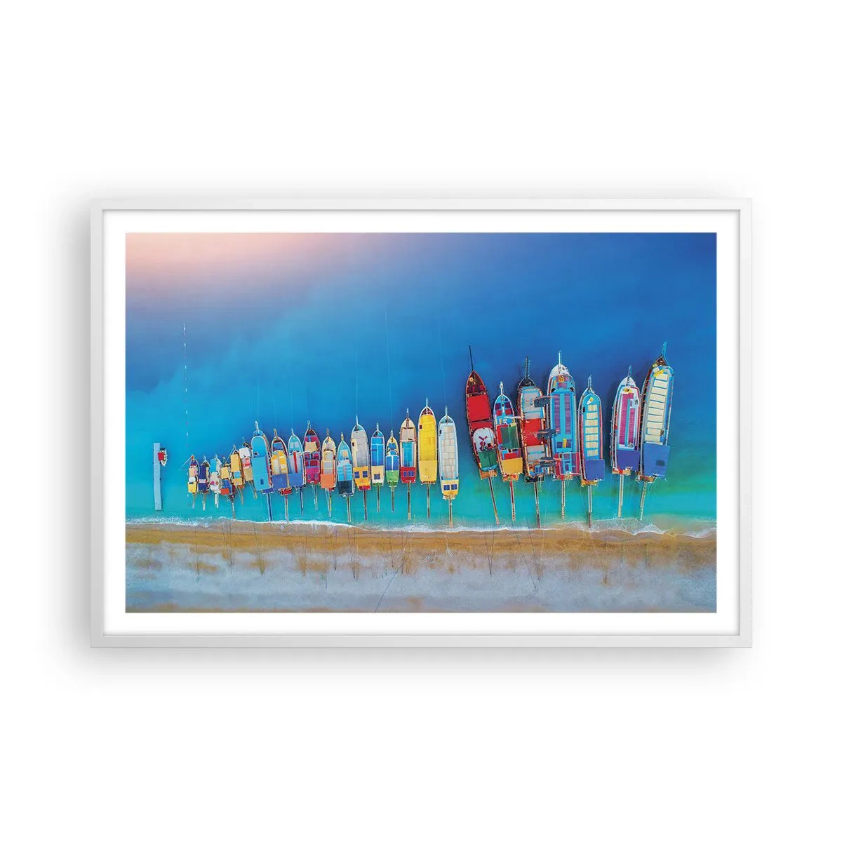 Plakat w białej ramie - Z lotu ptaka - 91x61 cm