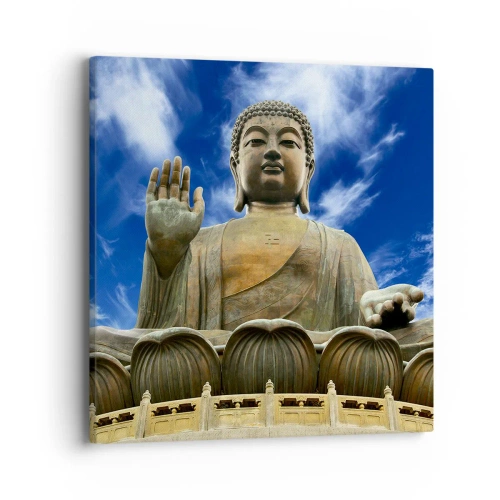 Obraz na płótnie - Żyj bez strachu - 40x40 cm