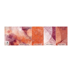 Fototapeta Próbka Samoprzylepna Deluxe Sticker - Przekształcenia geometryczne w różu - Abstrakcja, Sztuka, Nowoczesny Wzór - 100x30 cm