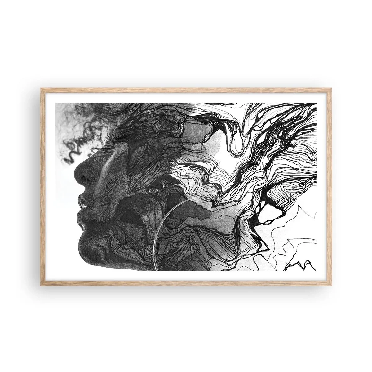 Plakat w ramie jasny dąb - Zaplątana w marzeniach - 91x61 cm