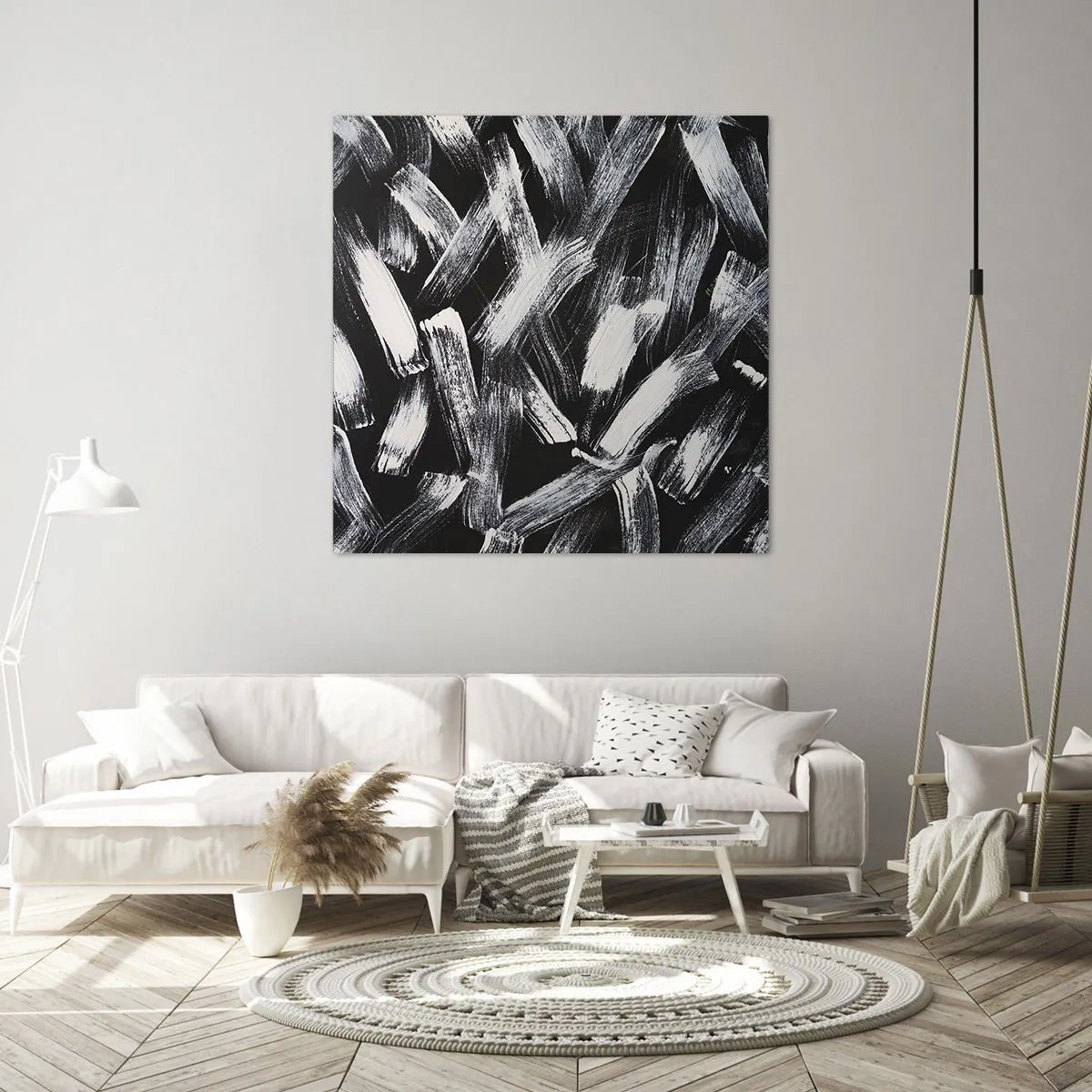 Obraz na płótnie - Abstrakcja w duchu industrialnym - 50x50 cm