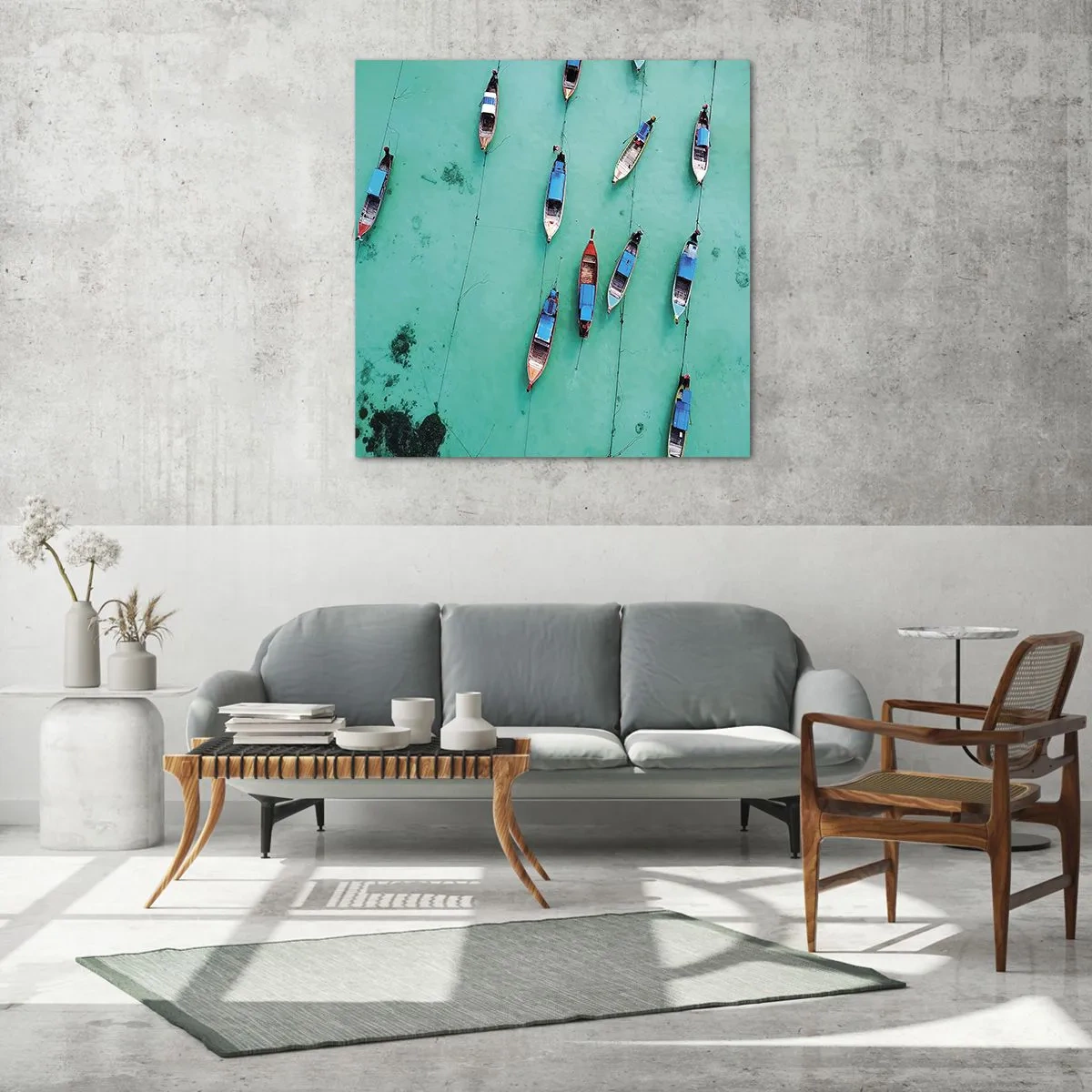 Obraz na szkle - W radosnym oczekiwaniu - 70x70 cm