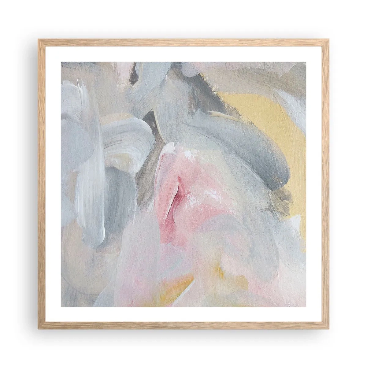 Plakat w ramie jasny dąb - W pastelowym świecie - 60x60 cm