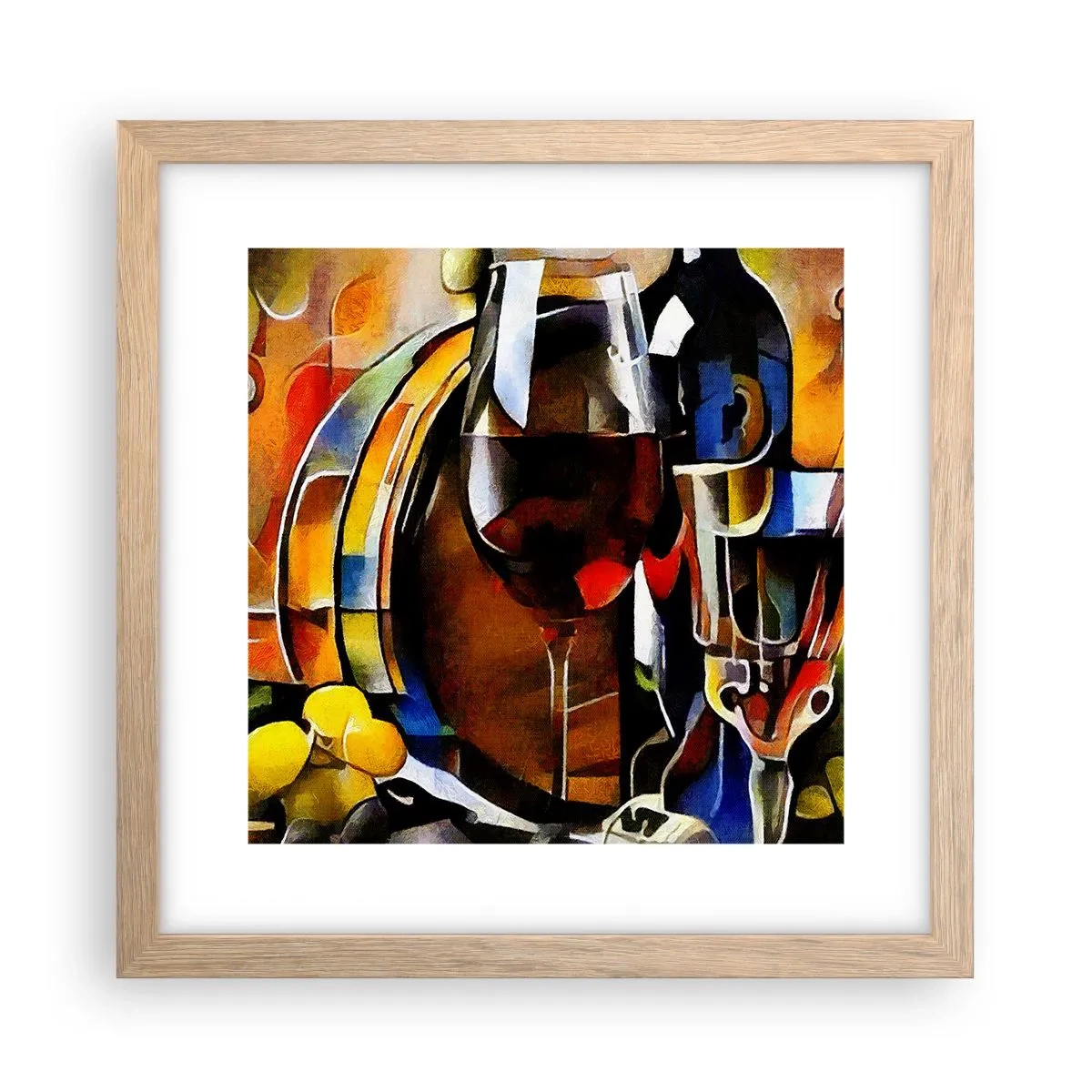 Plakat w ramie jasny dąb - I świat nabiera barw - 30x30 cm