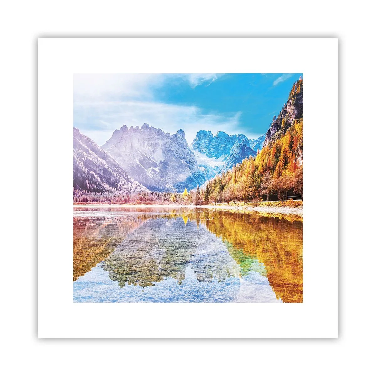 Plakat - A w górach już jesień - 30x30 cm