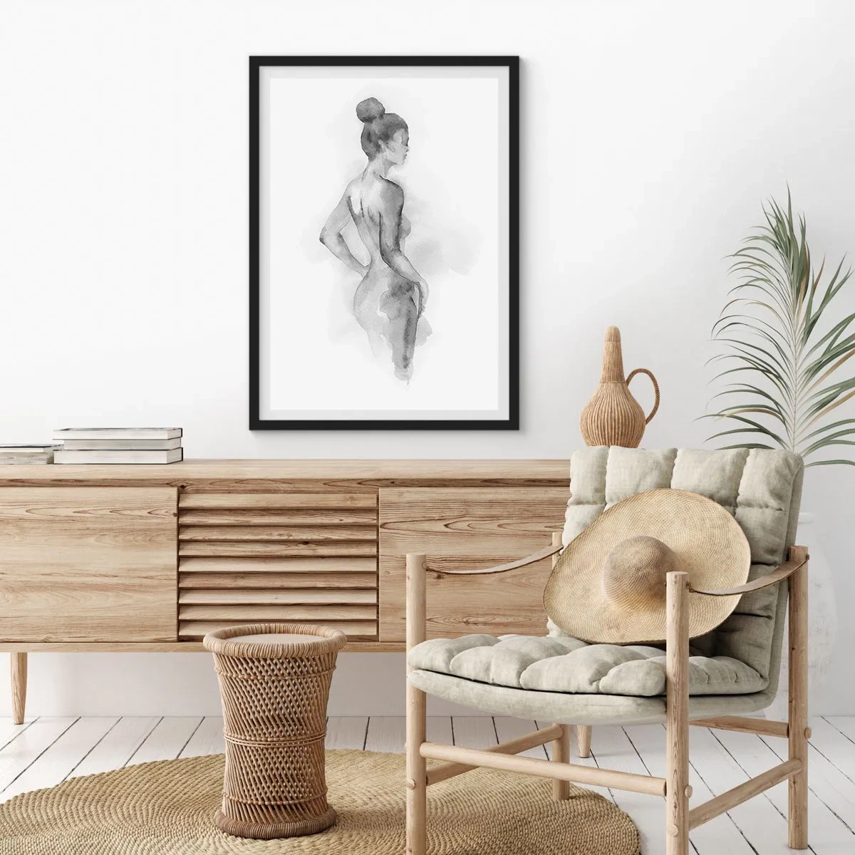 Plakat w czarnej ramie - Piękna jak malowanie - 40x50 cm