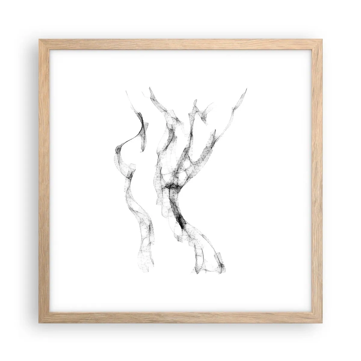 Plakat w ramie jasny dąb - Piękna i silna - 40x40 cm