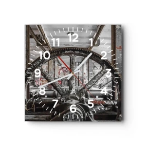 Zegar ścienny - Sekretne życie fabryki - 40x40 cm