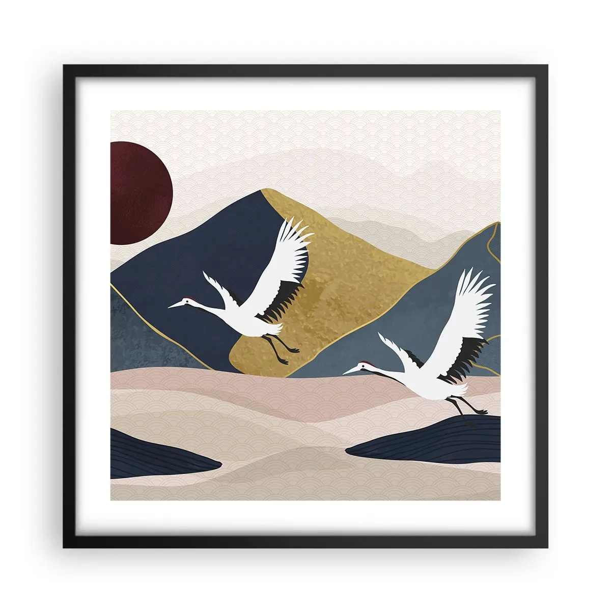Plakat w czarnej ramie - I znowu ZLECIAŁ dzień - 50x50 cm