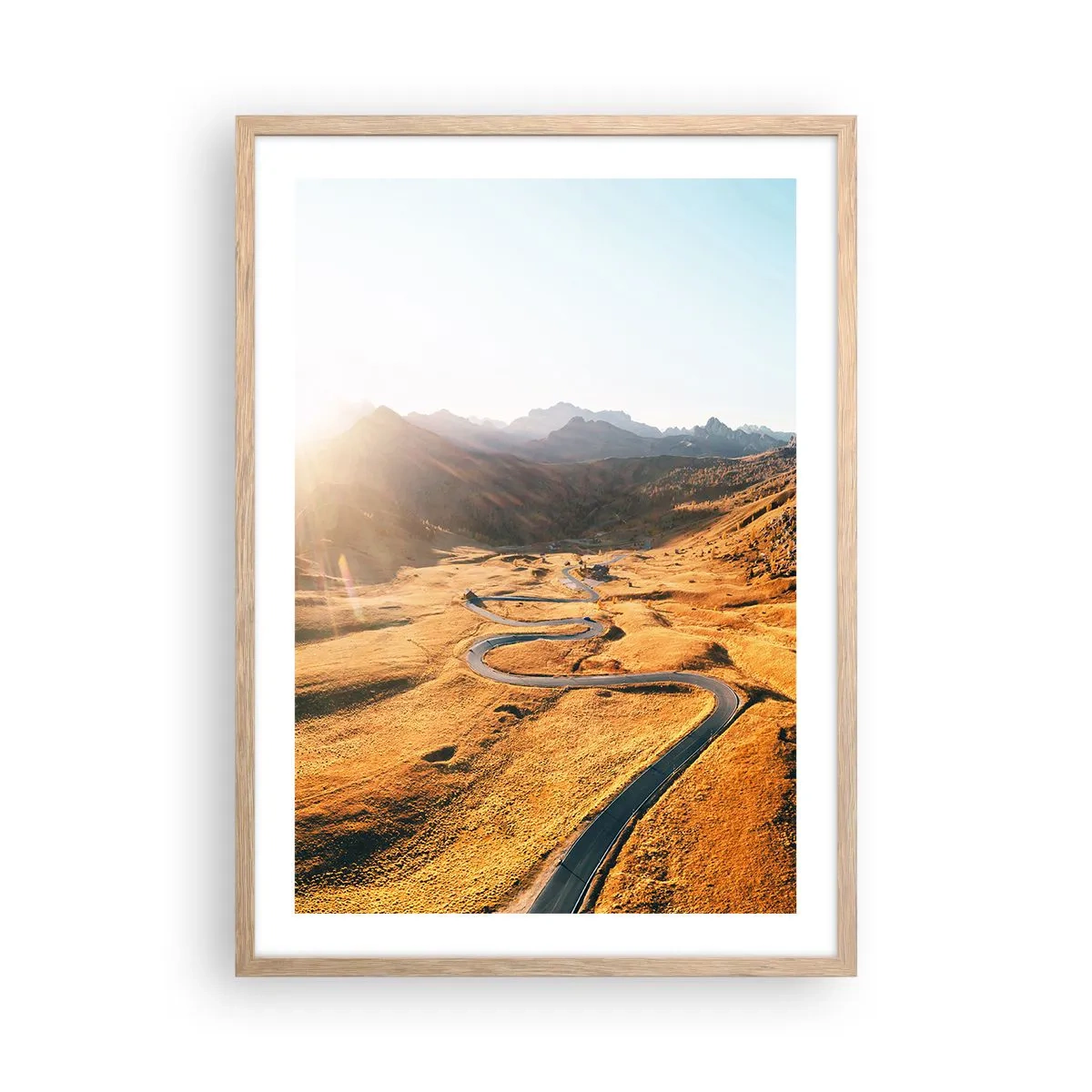 Plakat w ramie jasny dąb - W złotej dolinie - 50x70 cm