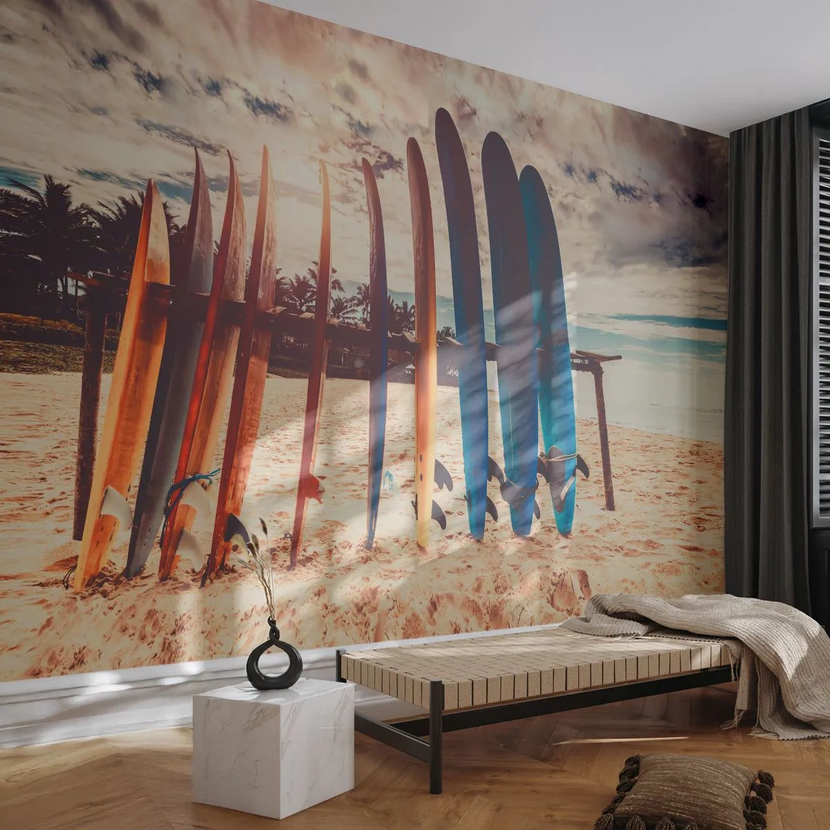 Fototapeta Samoprzylepna Deluxe Sticker - Dobranoc, do jutra - Surfing, Krajobraz, Deska Surfingowa - 250x175 cm