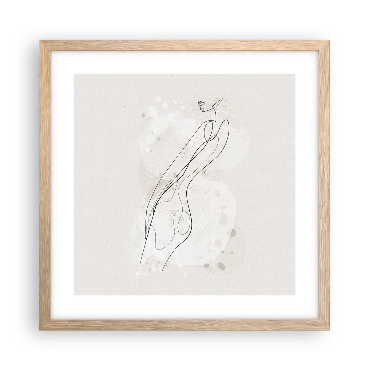 Plakat w ramie jasny dąb - Pobłądzić spojrzeniem - 40x40 cm