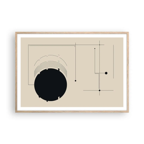 Plakat w ramie jasny dąb - Sprężysta i dynamiczna kompozycja - 100x70 cm