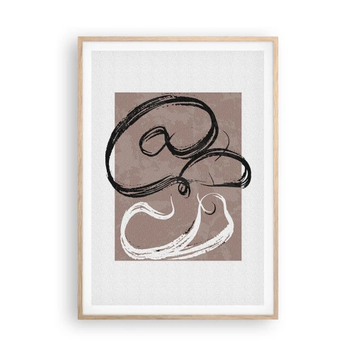 Plakat w ramie jasny dąb - Kompozycja – poszukiwanie pełni - 70x100 cm