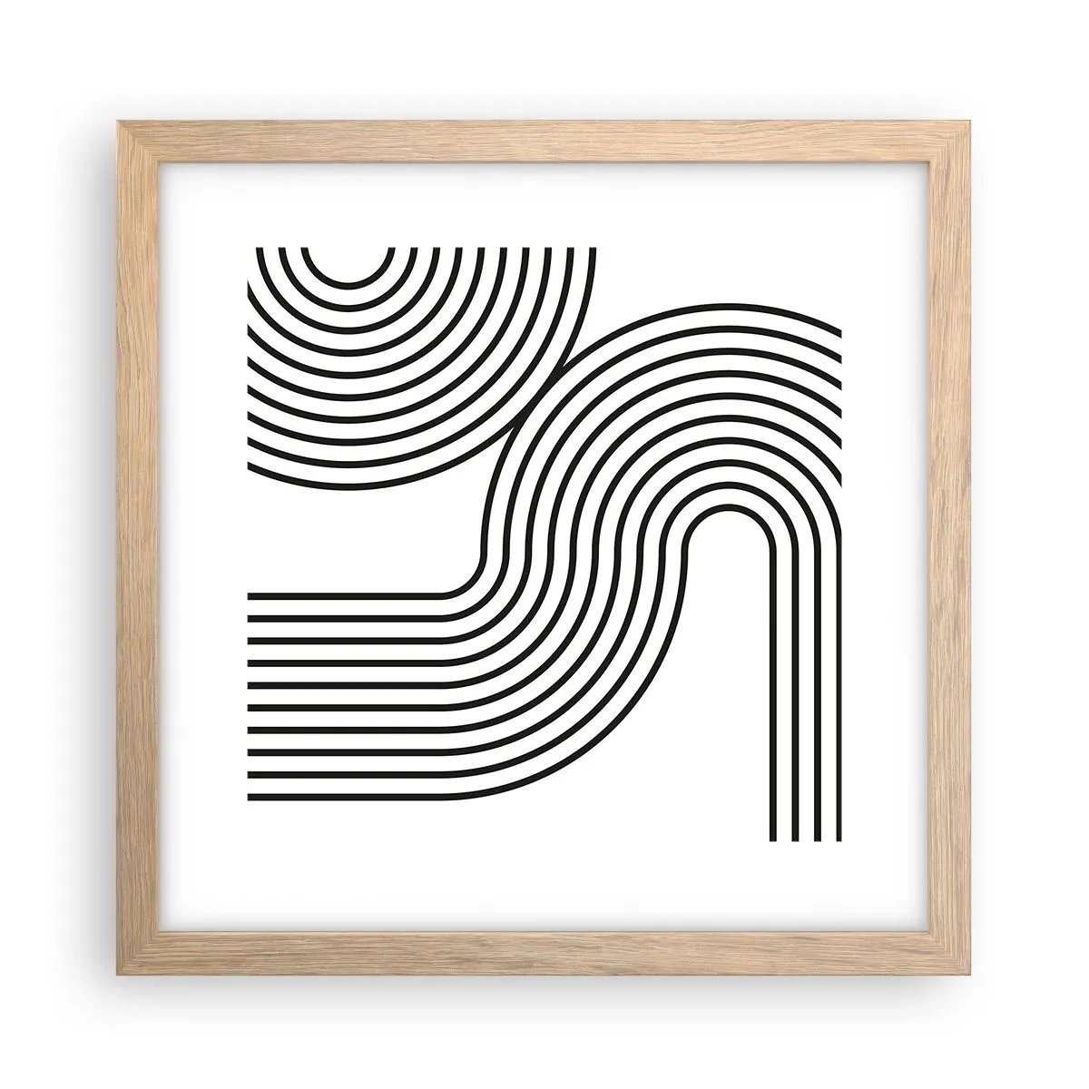 Plakat w ramie jasny dąb - Na zakręcie - 30x30 cm