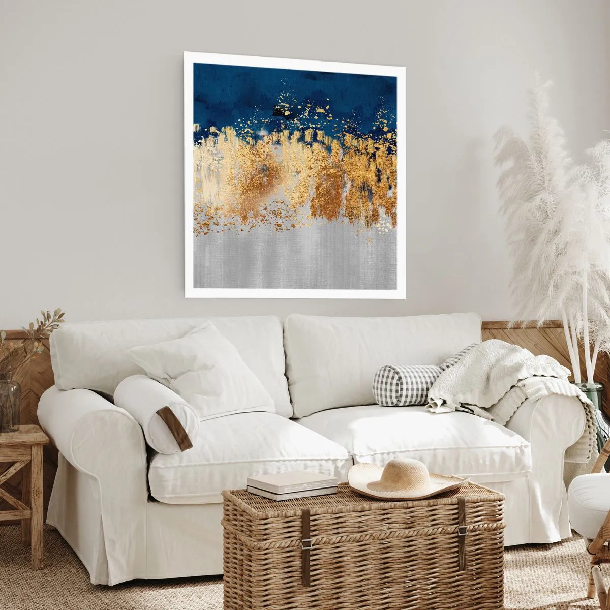 Plakat - Nowoczesna kompozycja z błyskiem - 50x50 cm