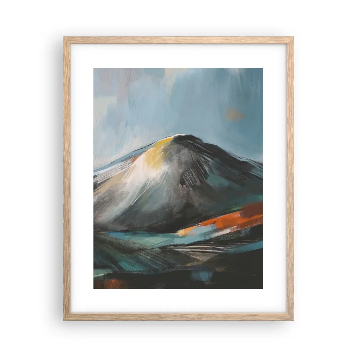 Plakat w ramie jasny dąb - Surowe i piękne - 40x50 cm