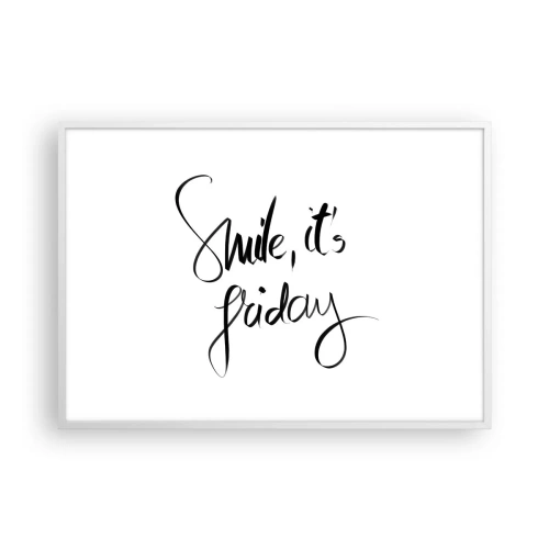 Plakat w białej ramie - Prawdziwa radość - 100x70 cm