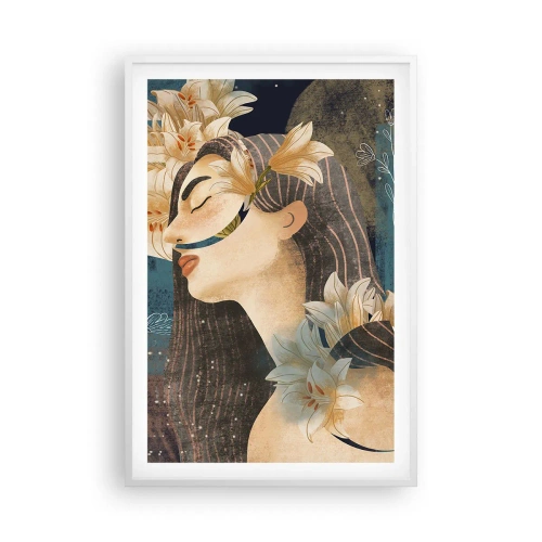 Plakat w białej ramie - Baśń o królewnie z liliami - 61x91 cm