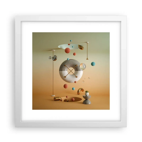 Plakat w białej ramie - Wszystko się zdarzyć może - 30x30 cm