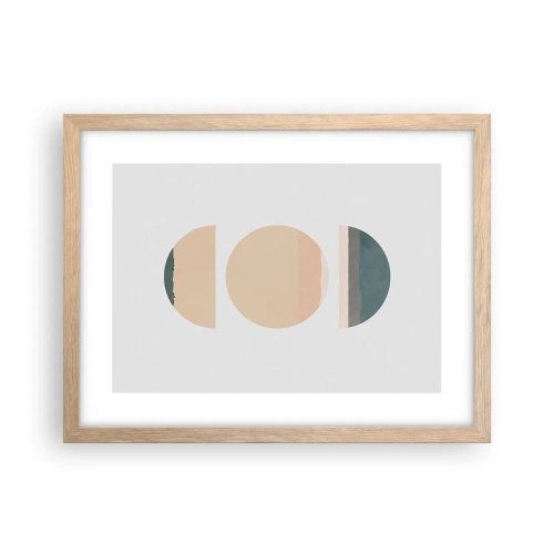 Plakat w ramie jasny dąb - Koło za kołem - 40x30 cm