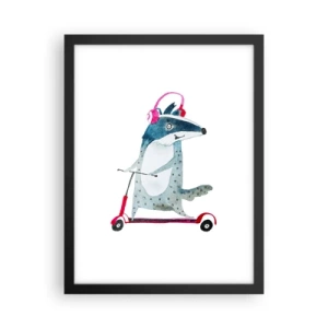 Plakat w czarnej ramie - Borsucze radości - 30x40 cm