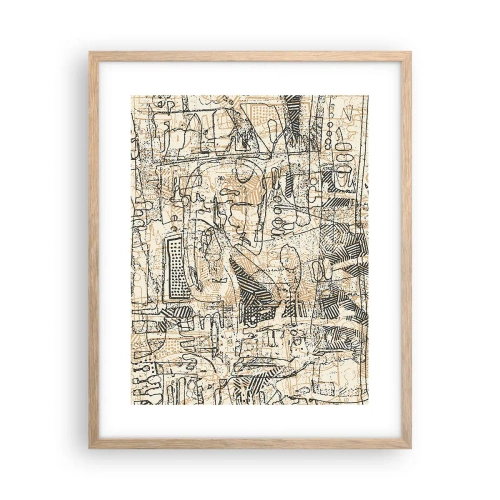 Plakat w ramie jasny dąb - Czeka na rozszyfrowanie - 40x50 cm