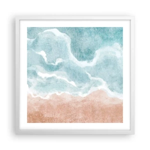 Plakat w białej ramie - Abstrakcja obłoczna - 50x50 cm