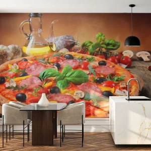 Fototapeta Samoprzylepna Deluxe Sticker - Z prawdziwie włoskim smakiem - Gastronomia, Pizza, Włochy - 100x70 cm