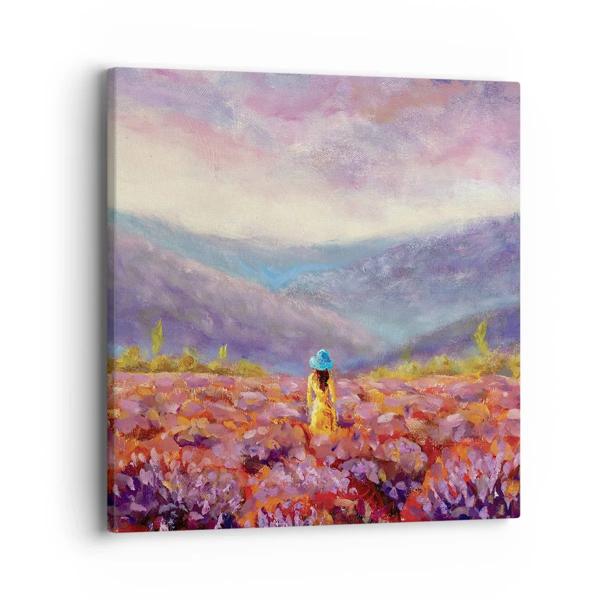 Obraz na płótnie - W lawendowym świecie - 40x40 cm