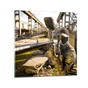 Obraz na szkle - I ty możesz zostać bohaterem - 50x50 cm