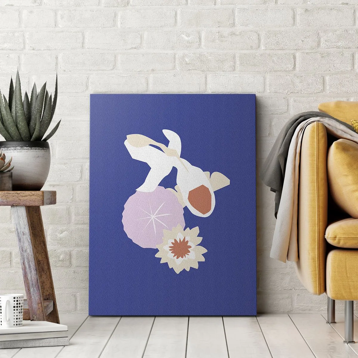 Obraz na płótnie - Kompozycja kwiatów i pąków - 45x80 cm