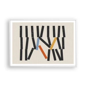 Plakat w białej ramie - Domino – kompozycja - 100x70 cm