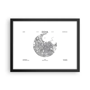 Plakat w czarnej ramie - Anatomia Dohy - 40x30 cm