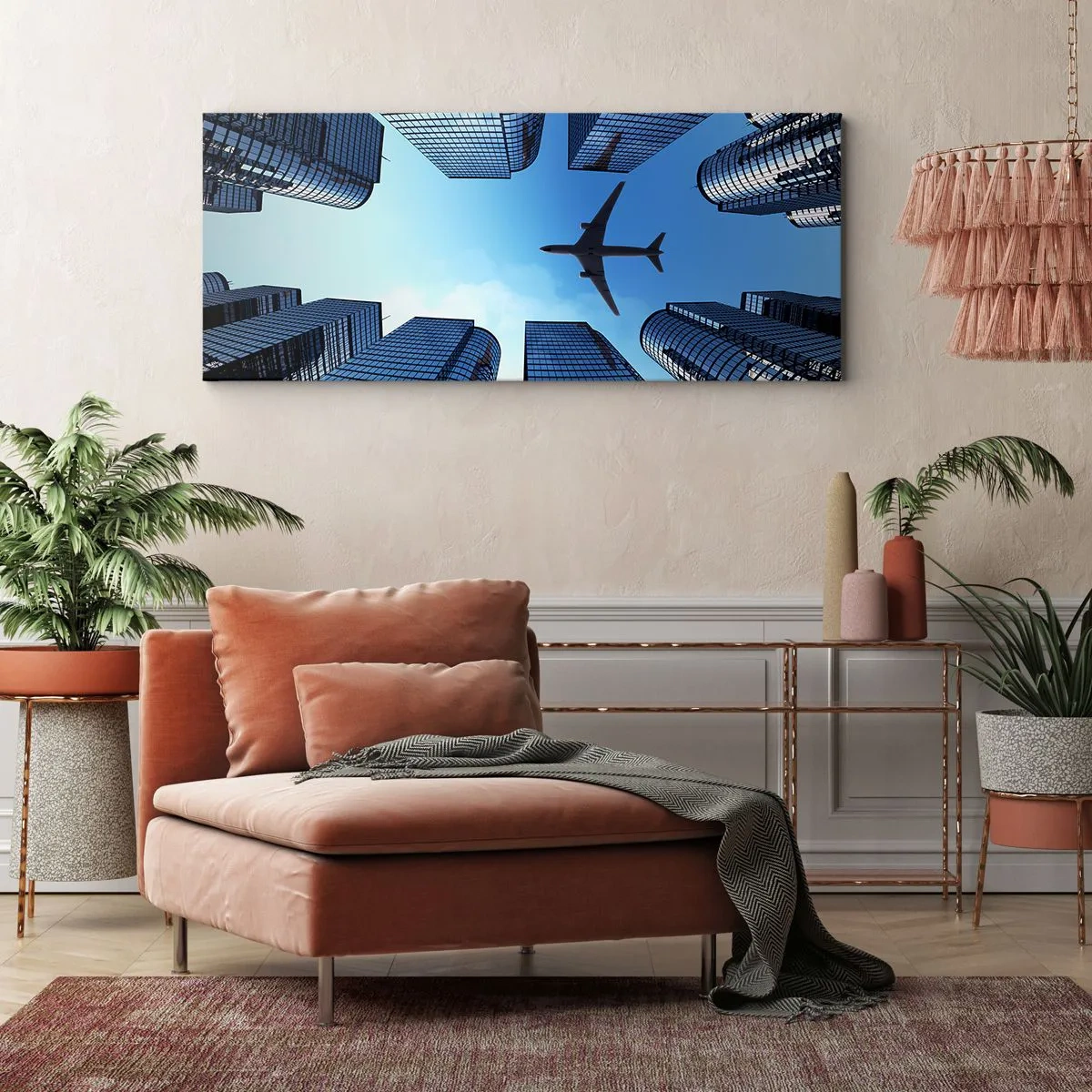 Obraz na płótnie - Widok ze szklanego wąwozu - 100x40 cm
