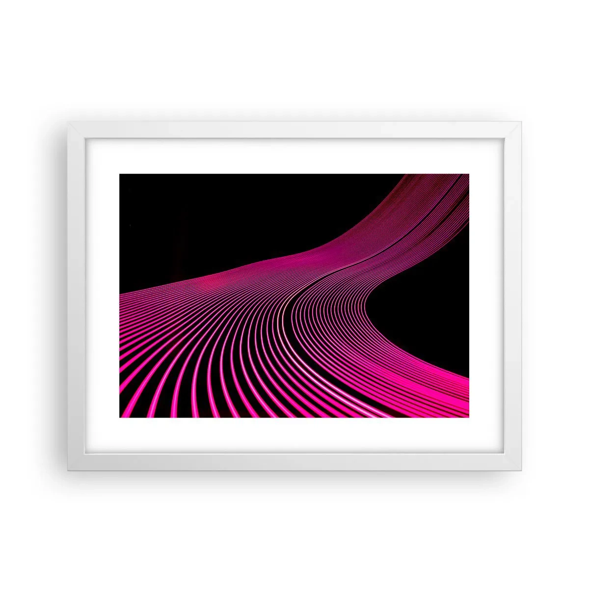 Plakat w białej ramie - Aleja światła - 40x30 cm