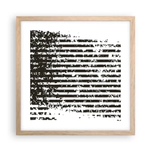 Plakat w ramie jasny dąb - Rytm i szum - 40x40 cm