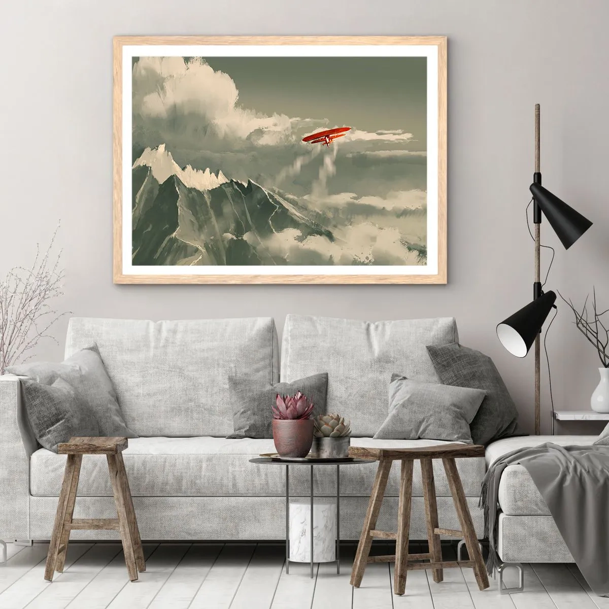 Plakat w ramie jasny dąb - Nieustraszony pionier - 50x40 cm