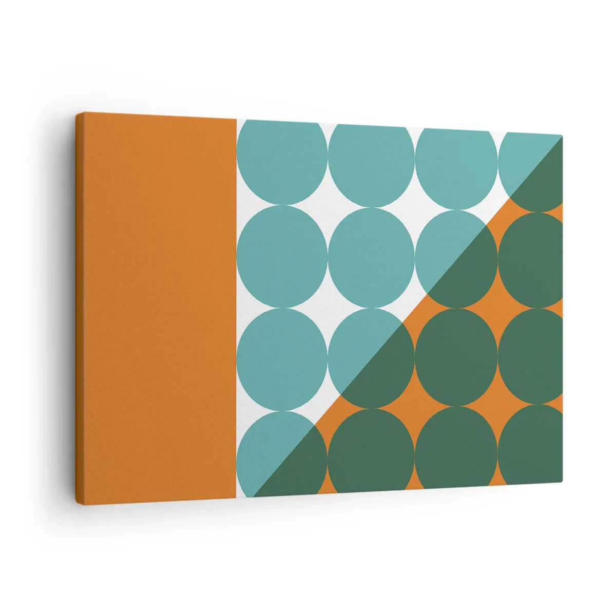 Obraz na płótnie - Geometryczne wzory w kontrastowych kolorach - 70x50cm - W górę i na skos - Nowoczesna dekoracja ścienna do salonu i sypialni ARTTOR