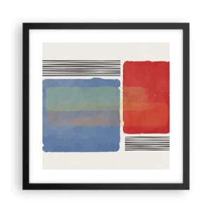 Plakat w czarnej ramie - Duch i litera geometrii - 40x40 cm