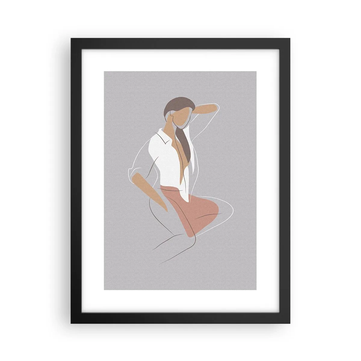 Plakat w czarnej ramie - Zarys wdzięku - 30x40 cm