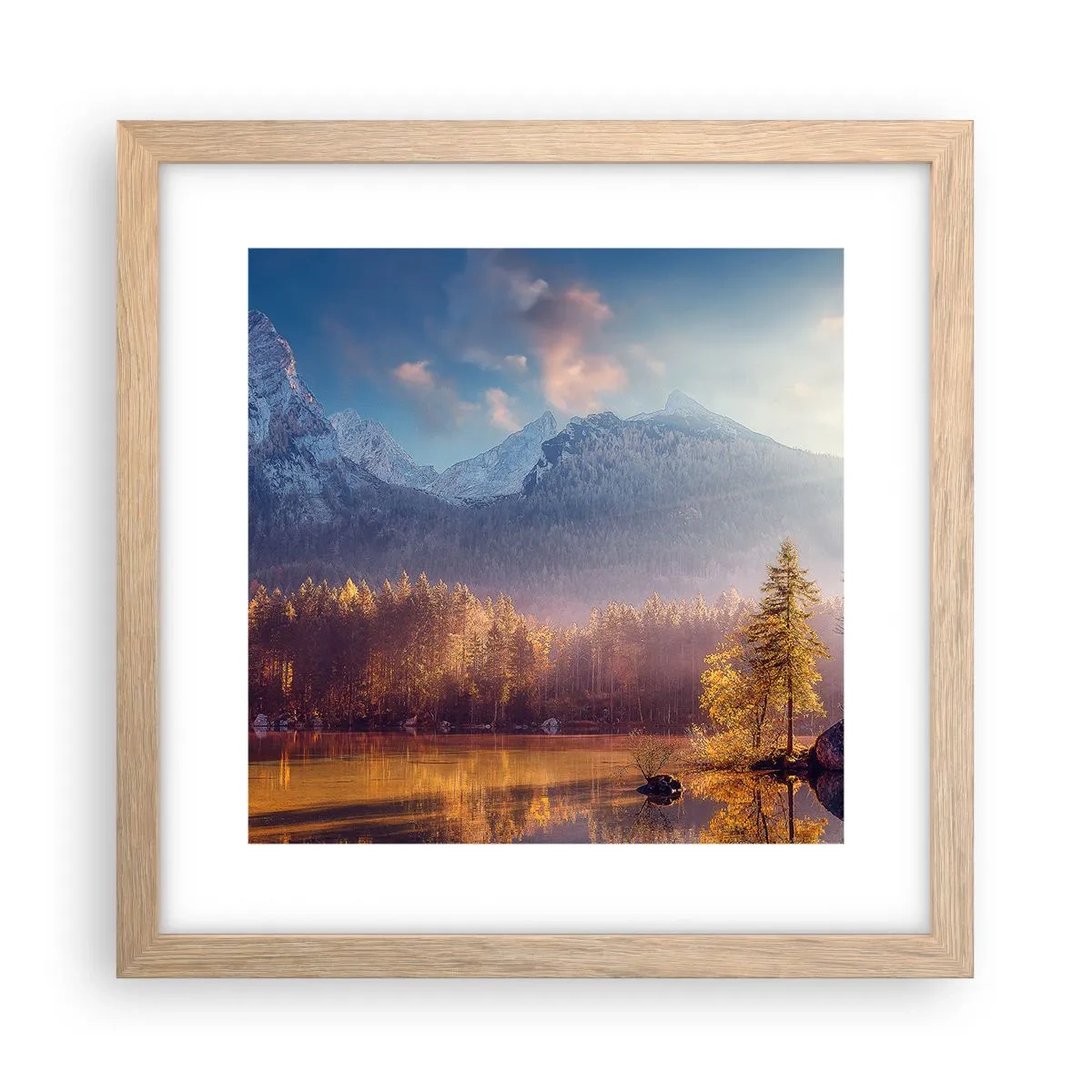 Plakat w ramie jasny dąb - W górach i dolinach - 30x30 cm