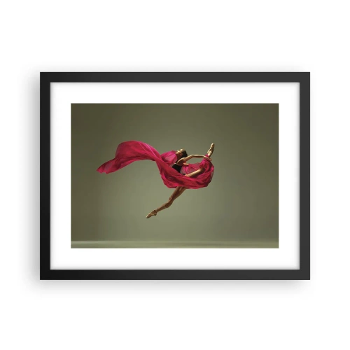 Plakat w czarnej ramie - Tańczący płomień - 40x30 cm