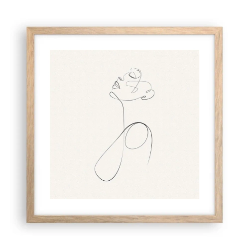 Plakat w ramie jasny dąb - Zapętlona w marzeniach - 40x40 cm