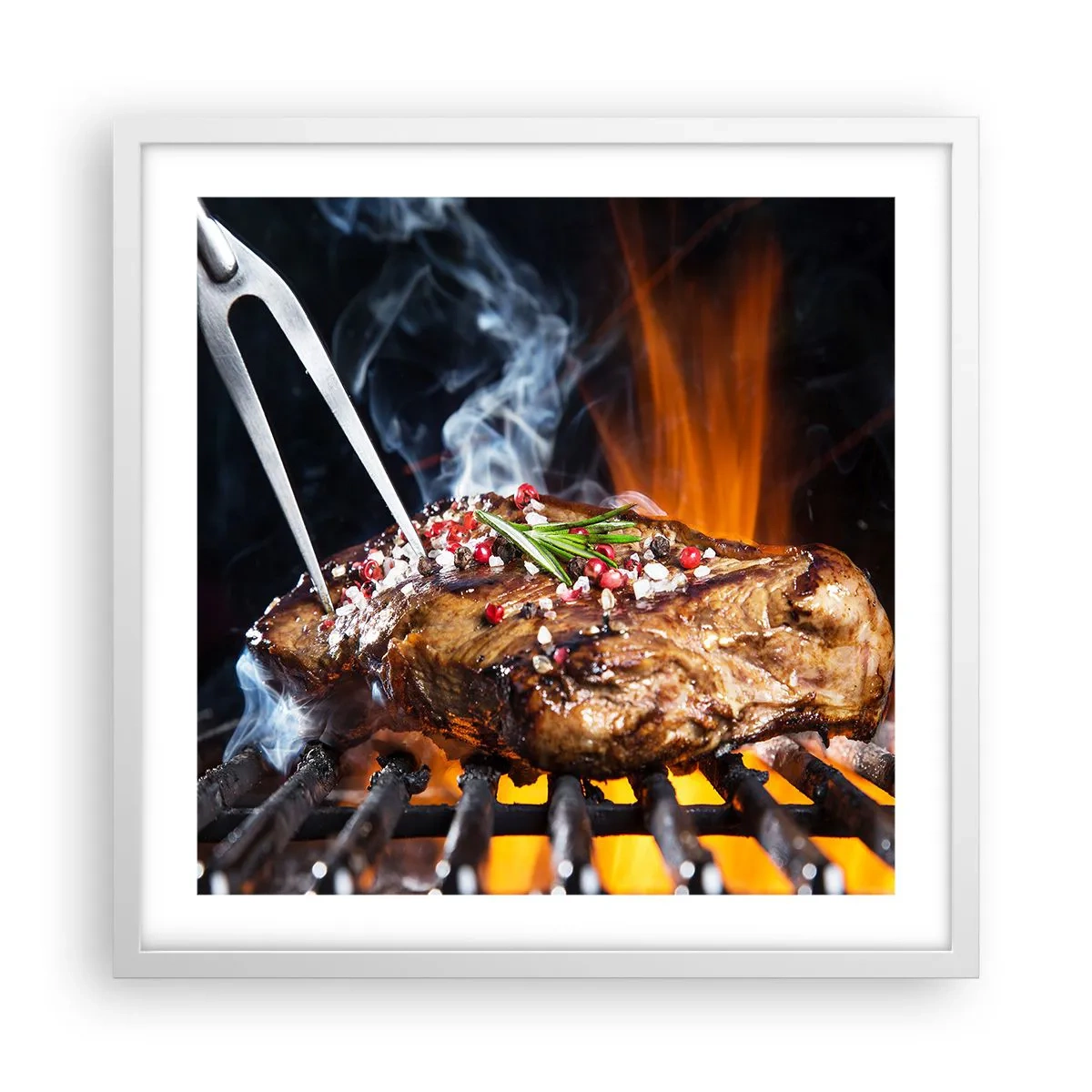 Plakat w białej ramie - Soczyste i wonne - 50x50 cm