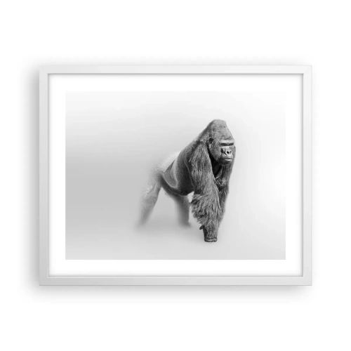 Plakat w białej ramie - Pewny swej siły - 50x40 cm