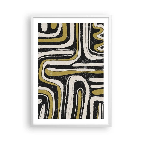 Plakat w białej ramie - Kompozycja: trakty i zaułki - 50x70 cm