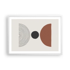 Plakat w białej ramie - W centrum uwagi - 70x50 cm