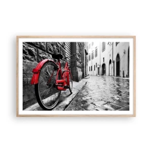 Plakat w ramie jasny dąb - Prawdziwe piękno się nie starzeje - 91x61 cm