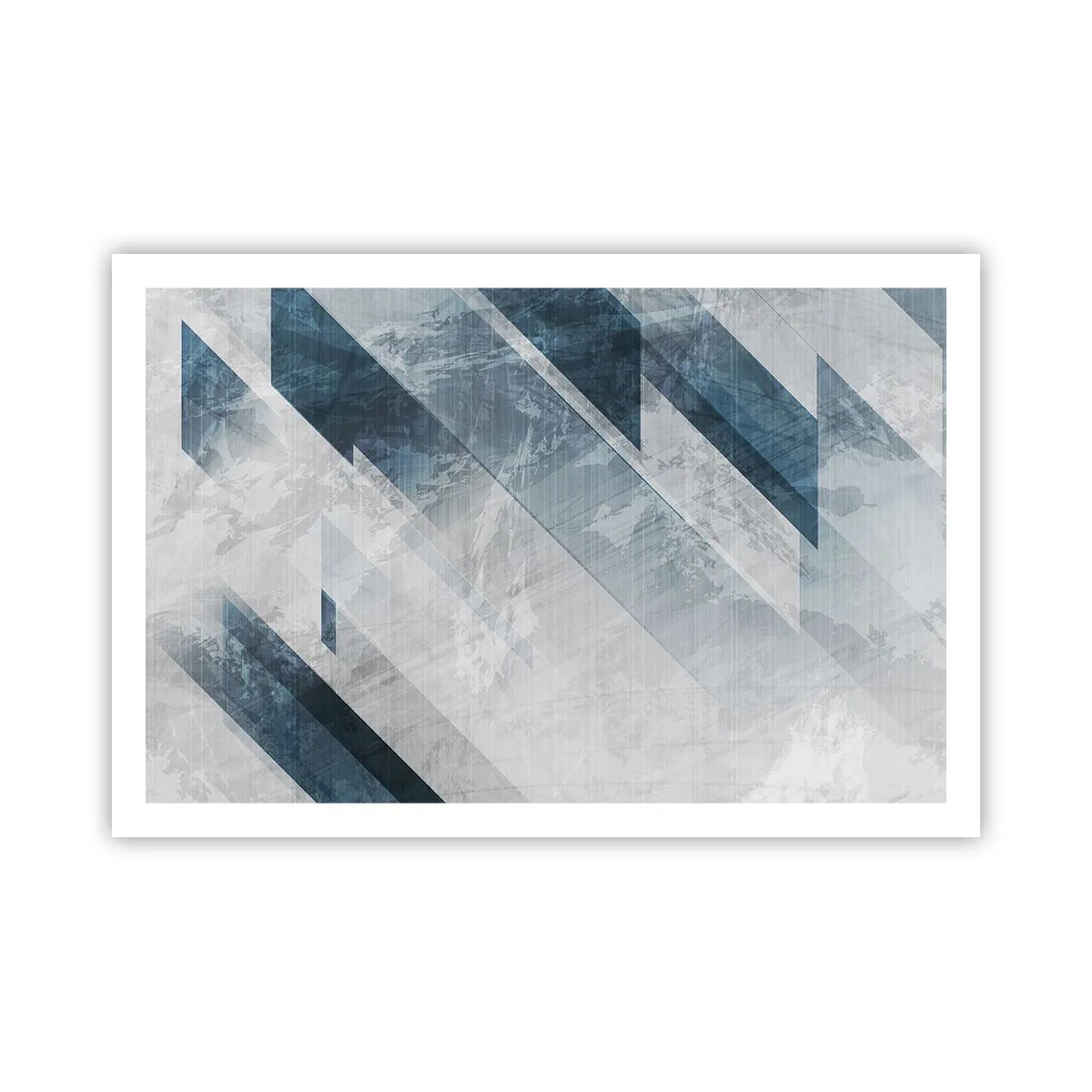 Plakat - Kompozycja przestrzenna – ruch szarości - 91x61 cm